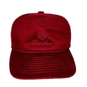 Auth Loro Piana Storm System Cashmere Mens Baseball Cap Hat Red XL